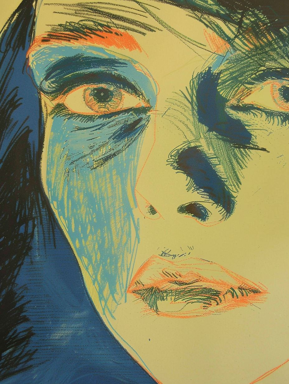 Abstract Neon Portraiture Study - Image 1