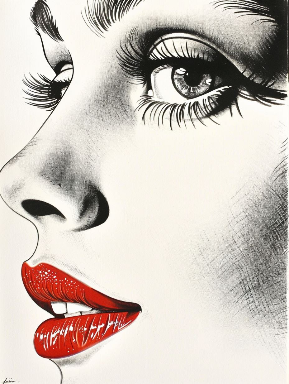 Noir Ink Portrait Elegance - Image 3