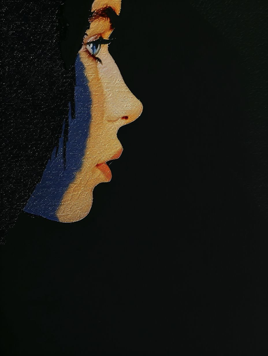 Shadowed Profile in Deep Contrast - Image 1