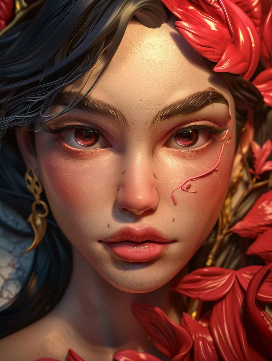 Celestial Ethereal Floral Portrait - Image 4