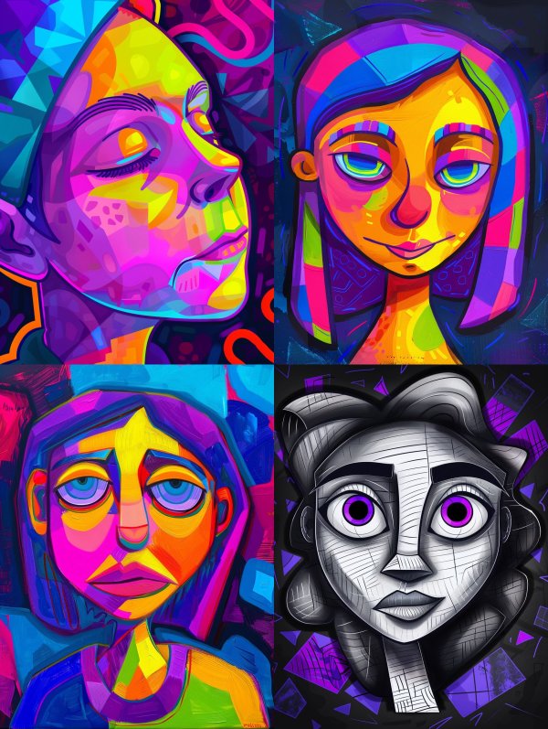 Vibrant Prism Portrait Collection