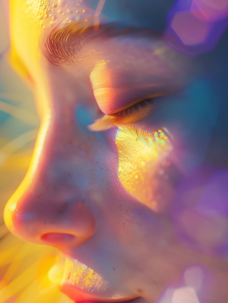 Prismatic Glow Ethereal Portrait