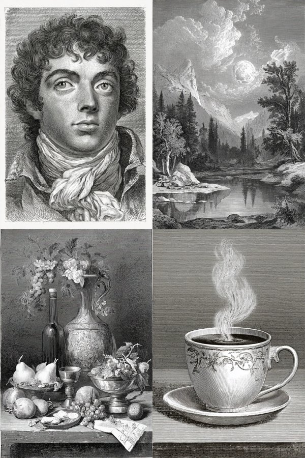 Classical Etched Portrait