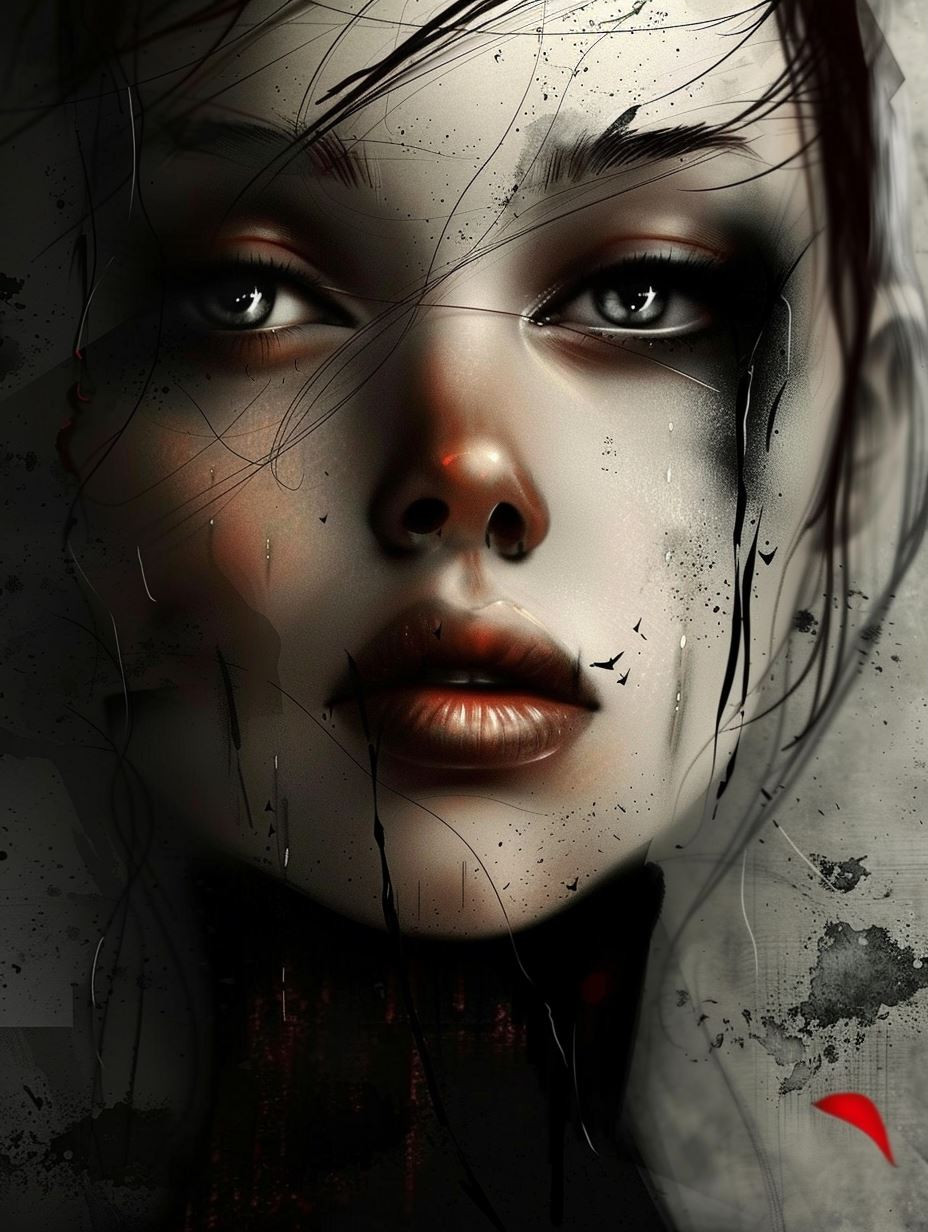 Dark Gothic Crimson Elegance - Image 3