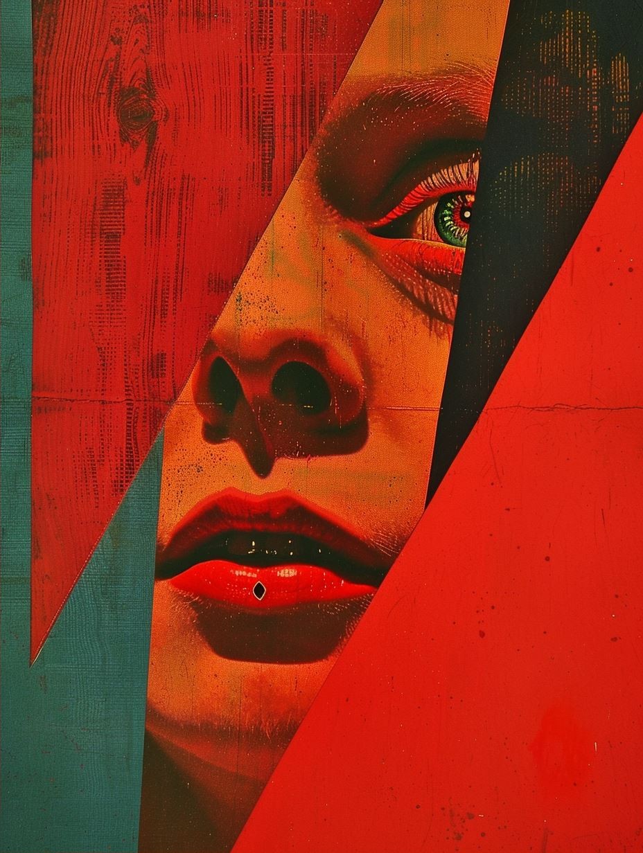 Surrealist Geometric Portrait Study - Image 2