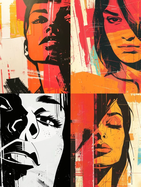 Bold Abstract Portrait Collage