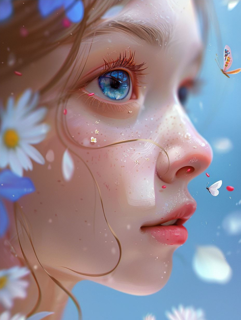 Ethereal Dewy Portraiture Study - Image 4