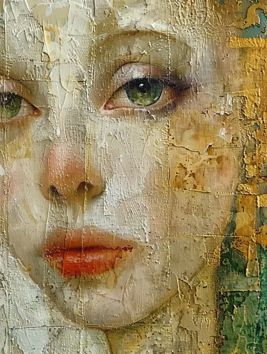 Ethereal Portraits in Textured Gold - Image 2
