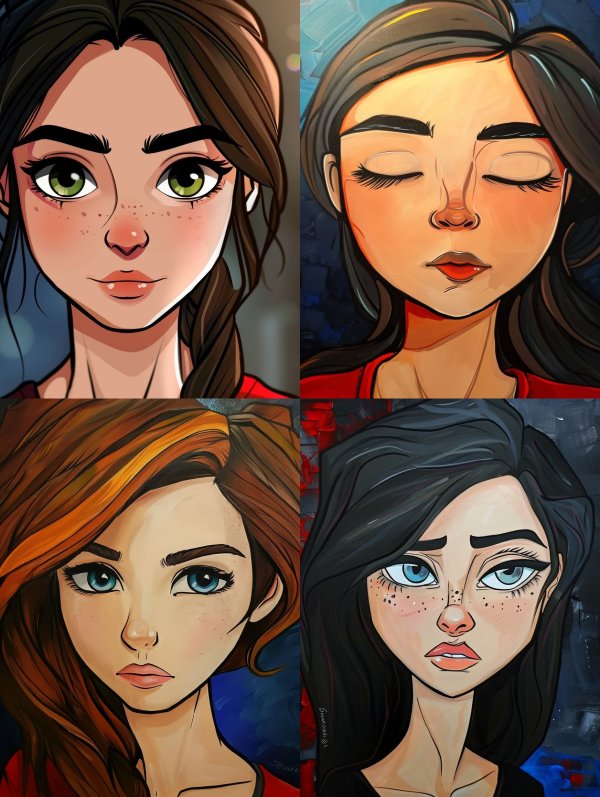 Four Moods of a Digital Muse
