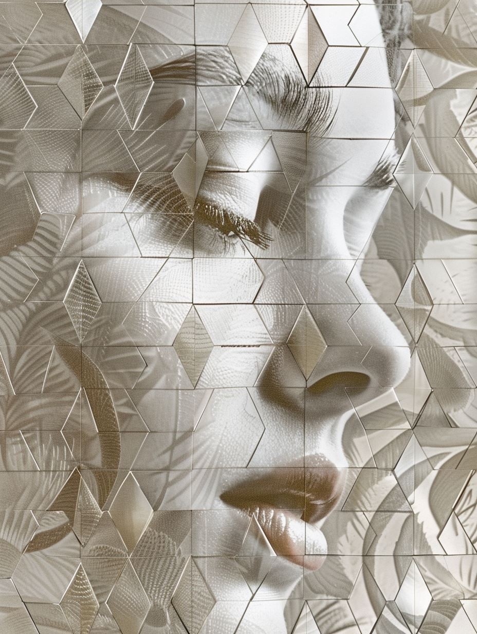 Fragmented Golden Mirror Portrait - Image 3