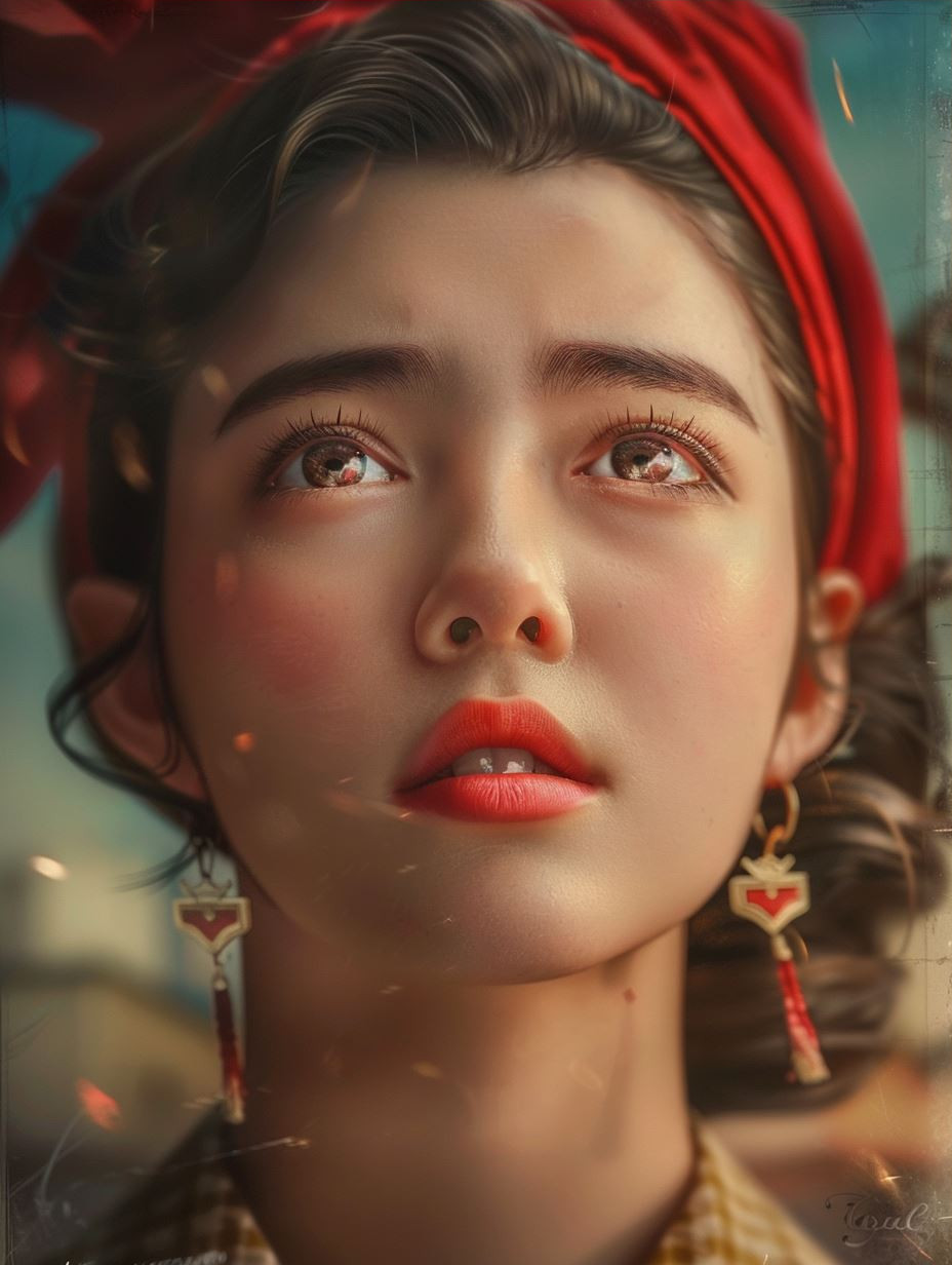 Ethereal Portraits of Crimson Elegance - Image 3