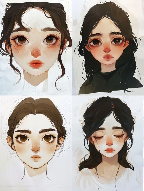 Soft Ethereal Digital Portrait Study