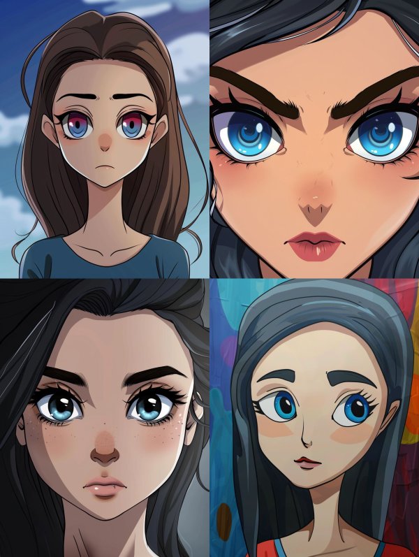 Diverse Digital Anime Portraits