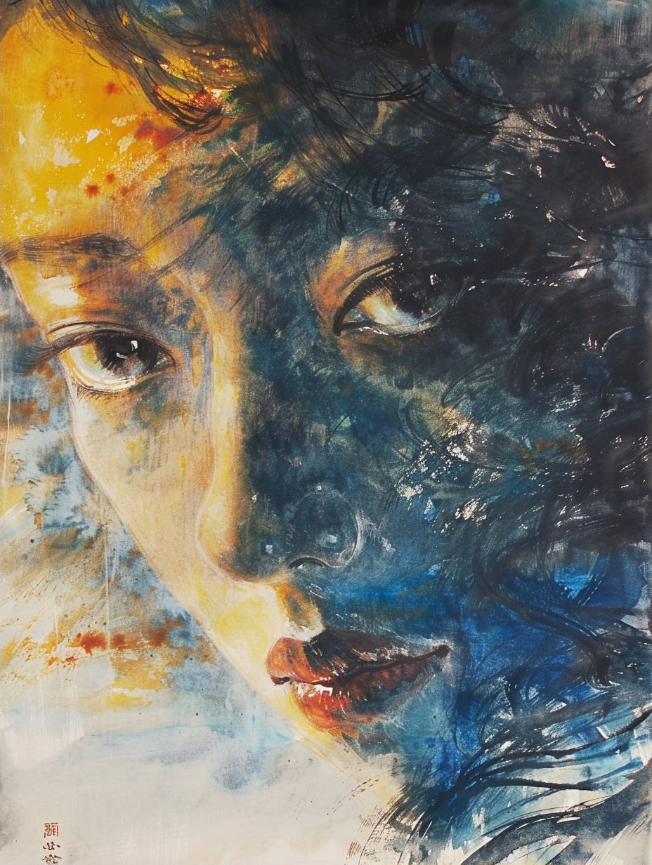 Ethereal Portraits in Blue Hues - Image 2