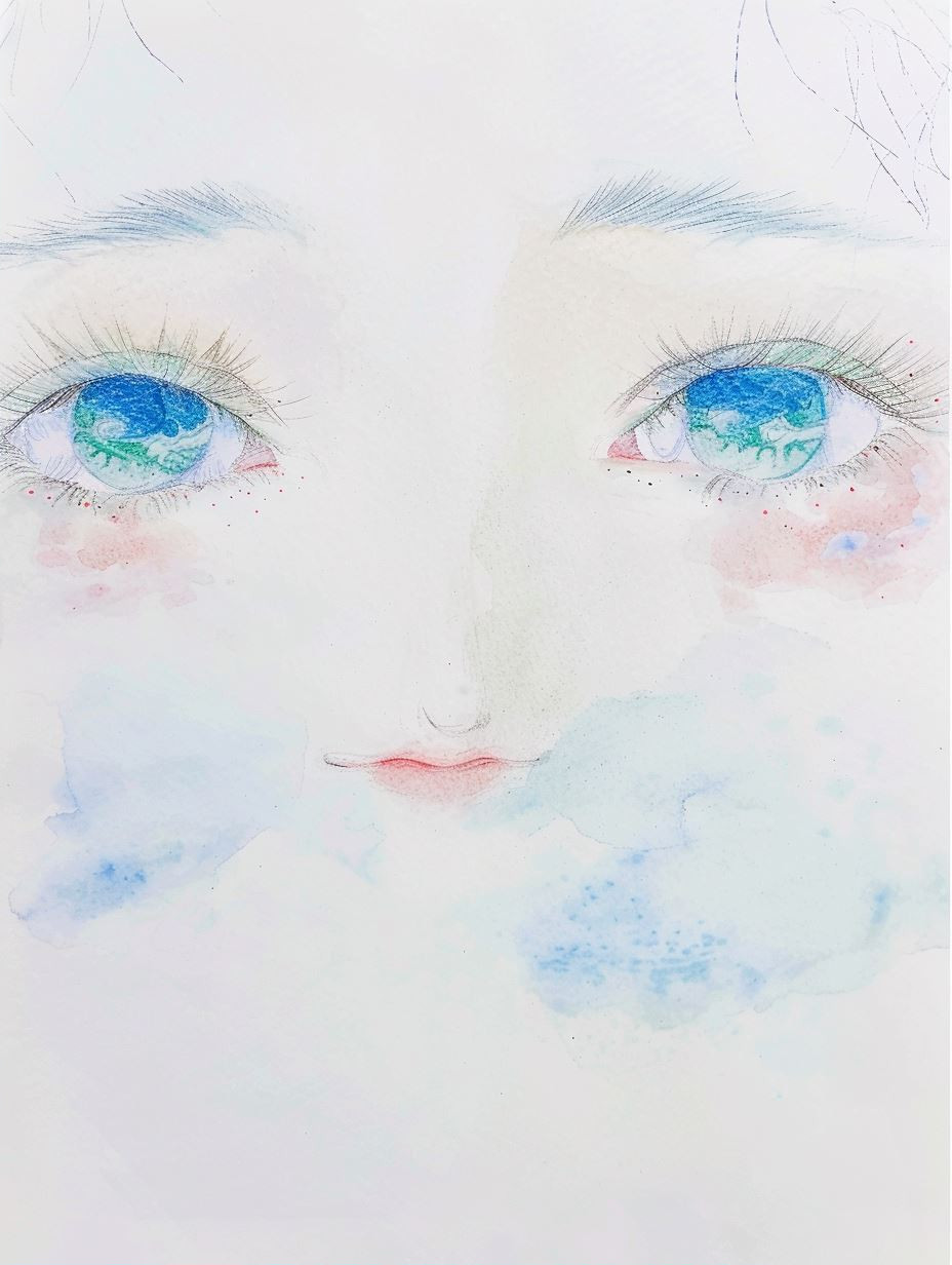 Celestial Watercolor Gaze - Image 2