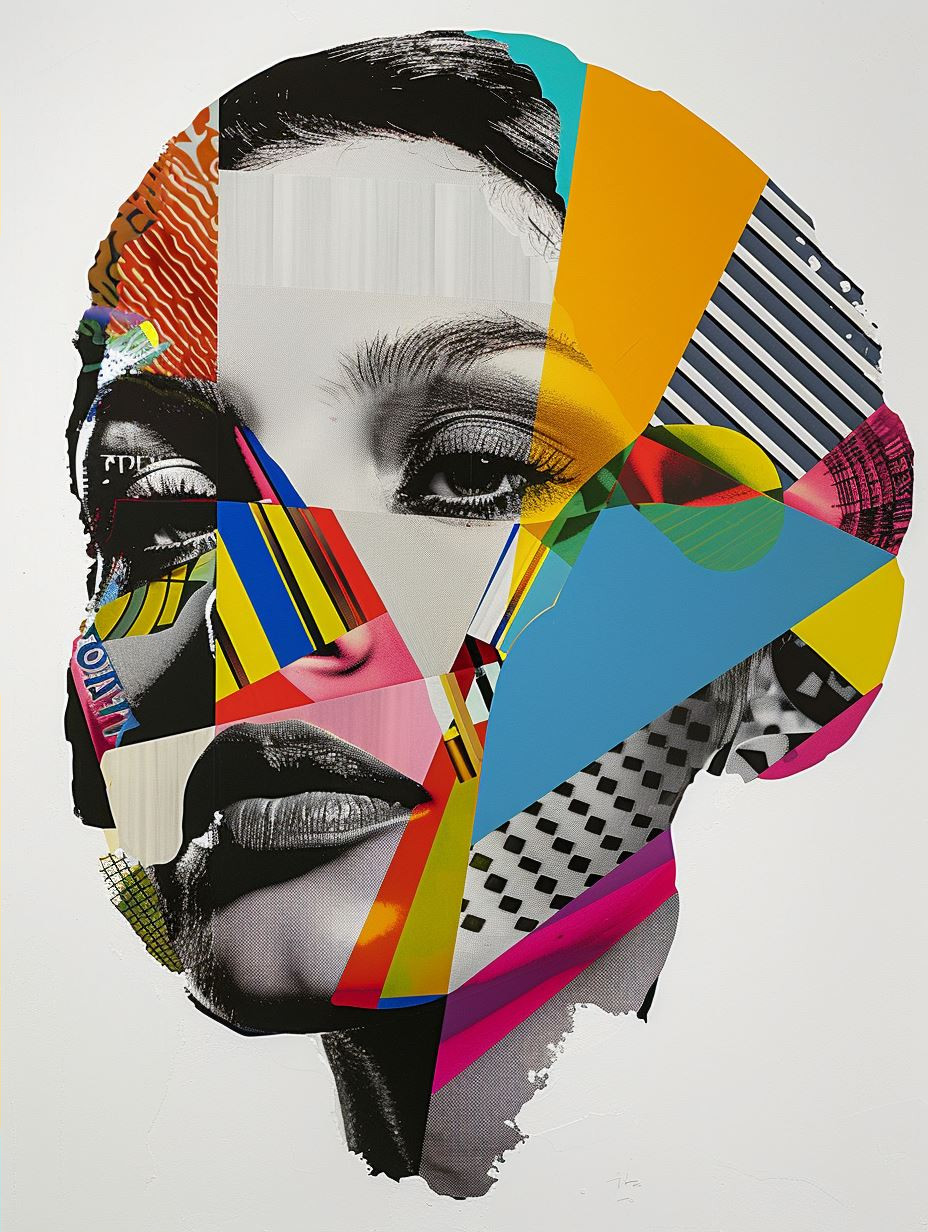 Fragmented Portraits in Modern Collage - Image 2