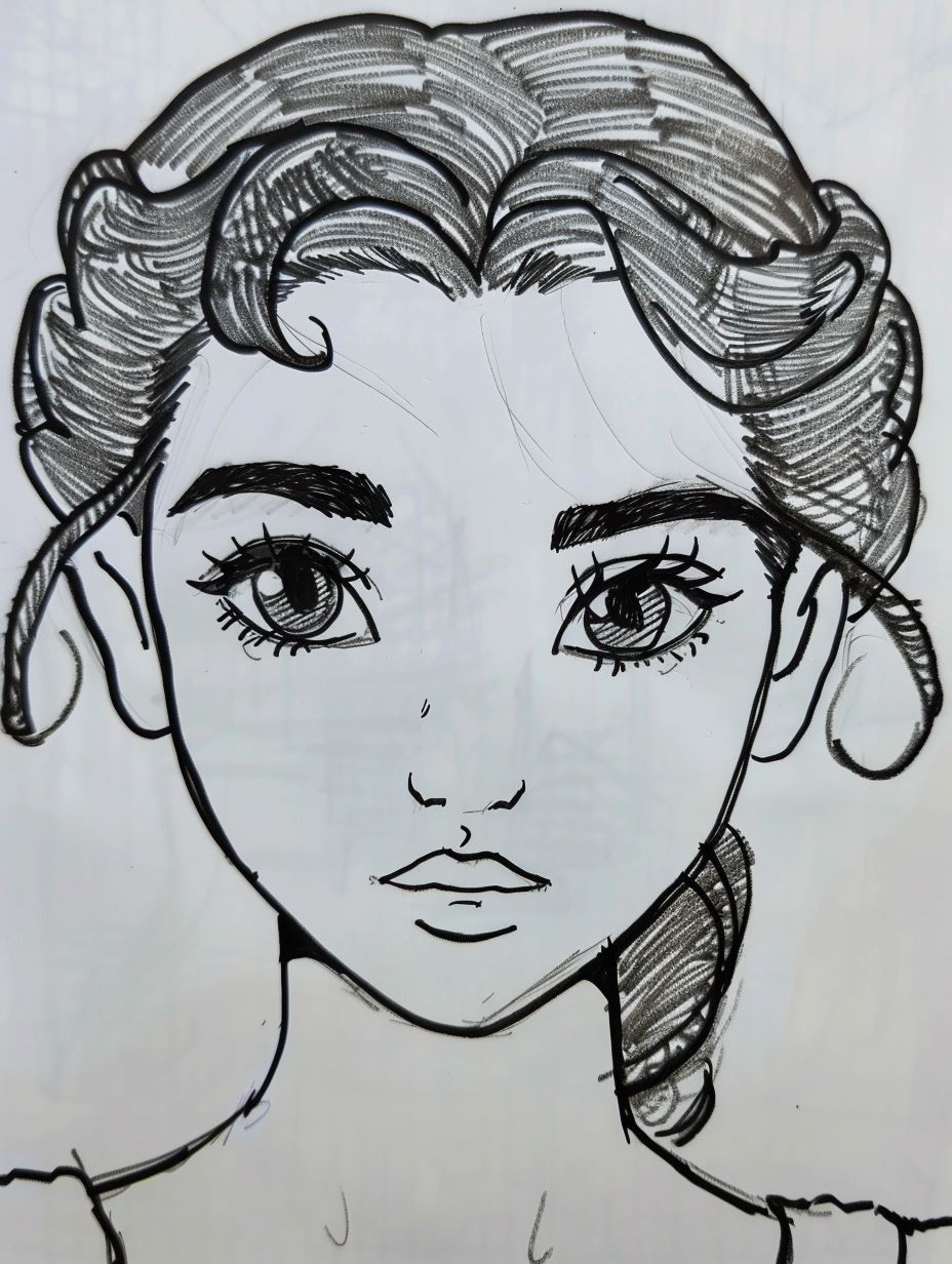 Hand Drawn Manga Portrait Studies - Image 3