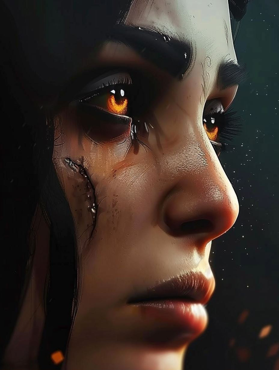 Shadowed Gaze of Amber Light - Image 2