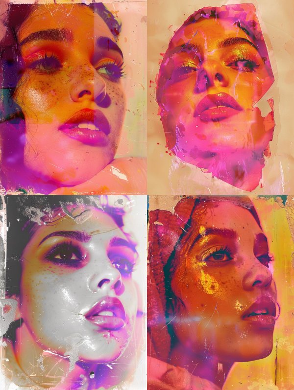 Neon Visions: A Surreal Portrait Study