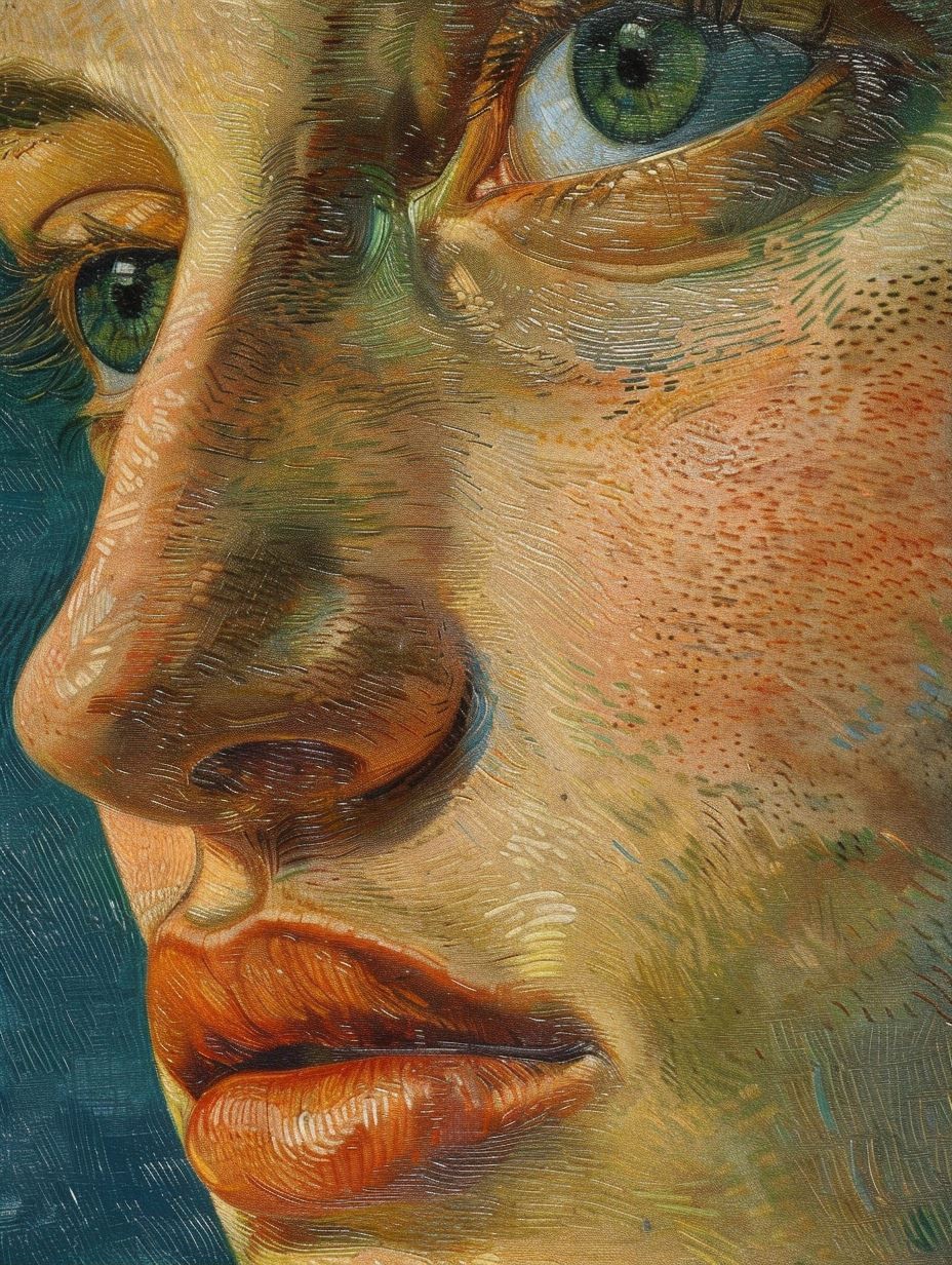 Impressionist Gaze in Golden Light - Image 1