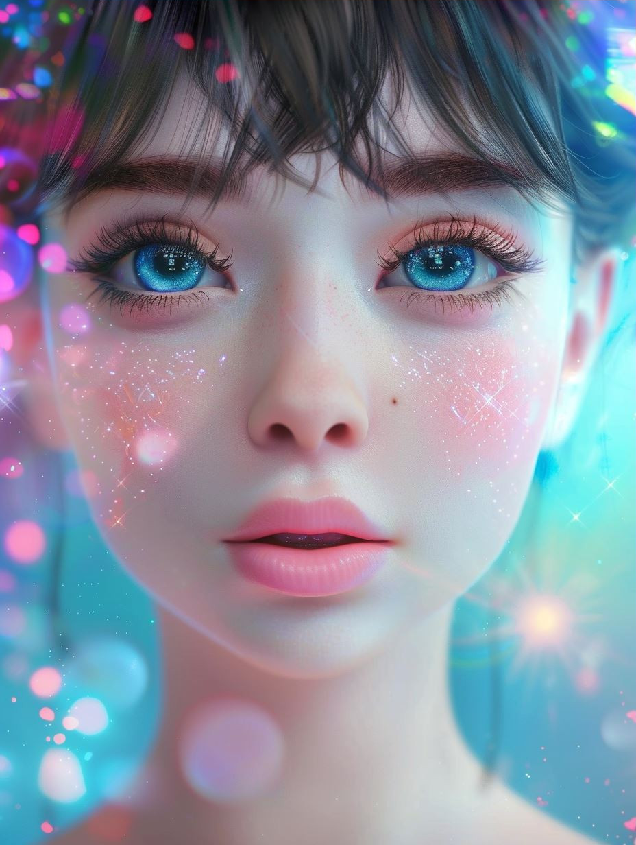 Celestial Glimmer Ethereal Portrait - Image 3