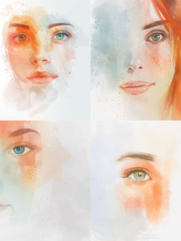 Whispers of Watercolor Portraits
