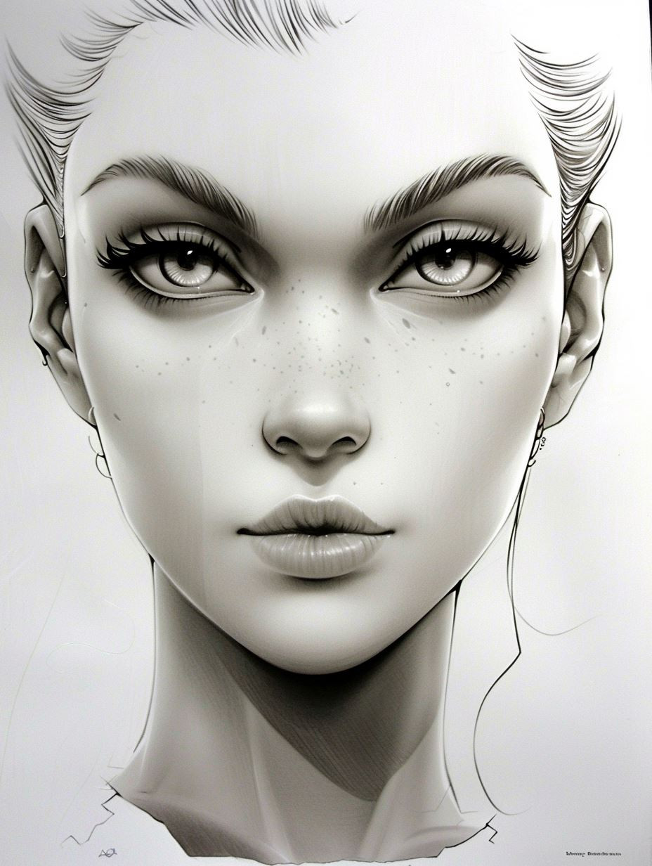 Ethereal Gazes: Digital Portrait Studies - Image 1