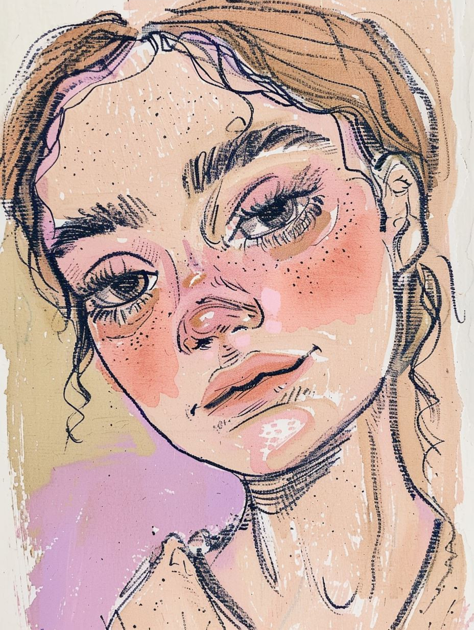 Whimsical Hand Drawn Portrait Studies - Image 3