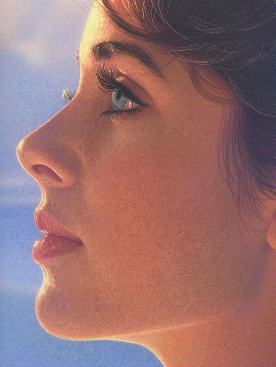 Azure Gaze: A Study in Light - Image 1