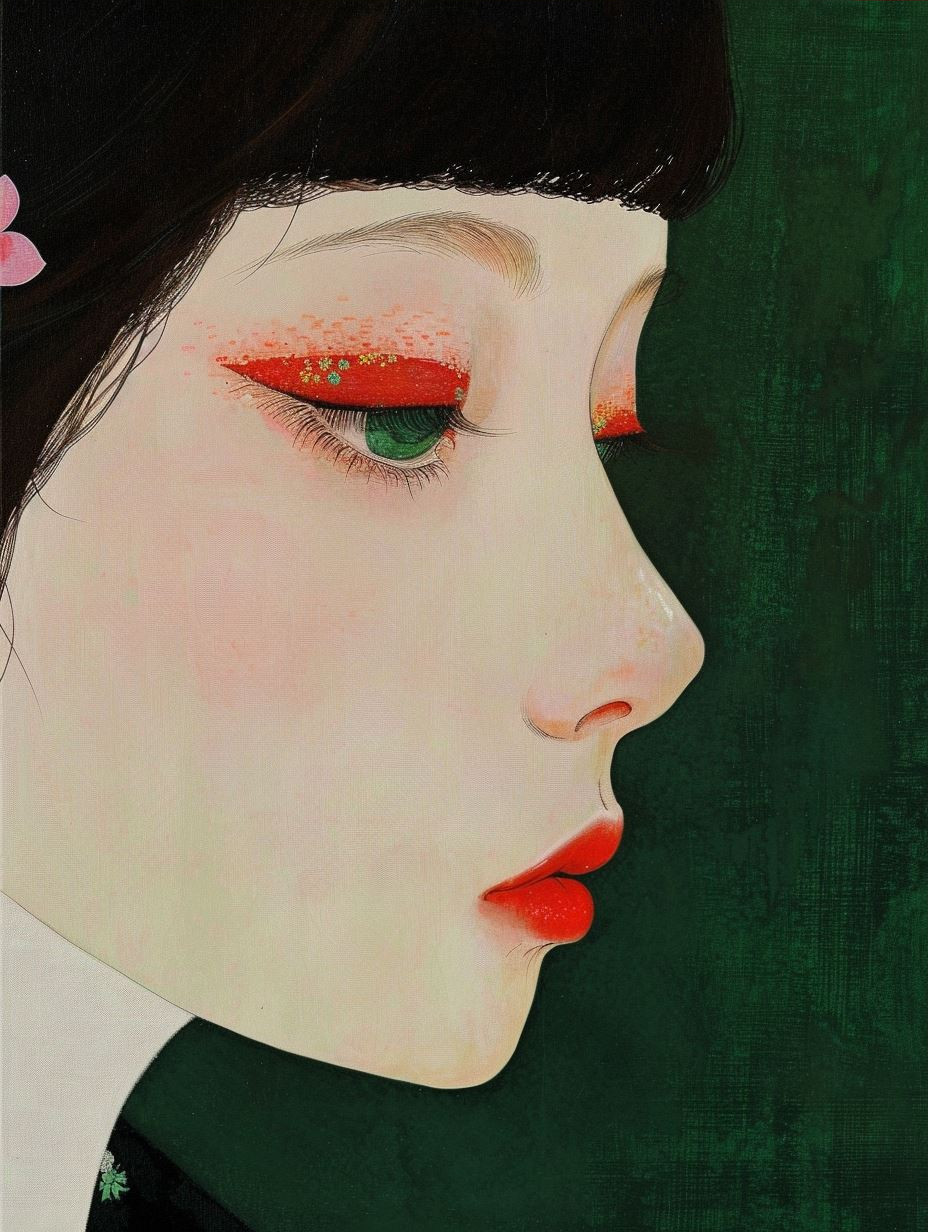 Minimalist Ethereal Asian Portrait - Image 3