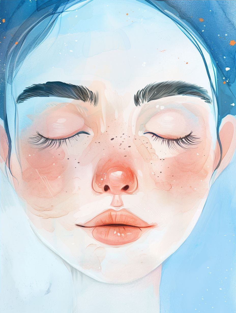 Ethereal Blue Dreams Digital Portrait - Image 4