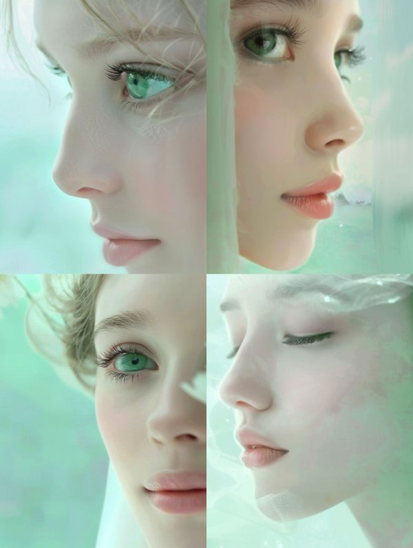 Ethereal Gaze in Pale Mint