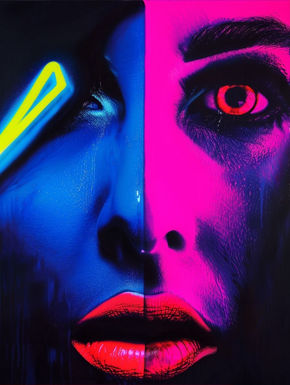 Neon Visions: Cyberpunk Portrait Series - Image 1