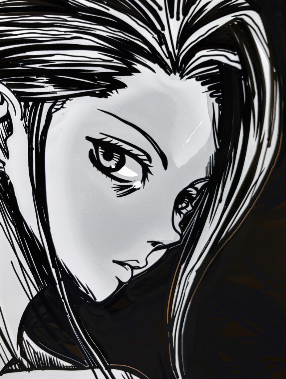 Noir Ink Manga Portrait