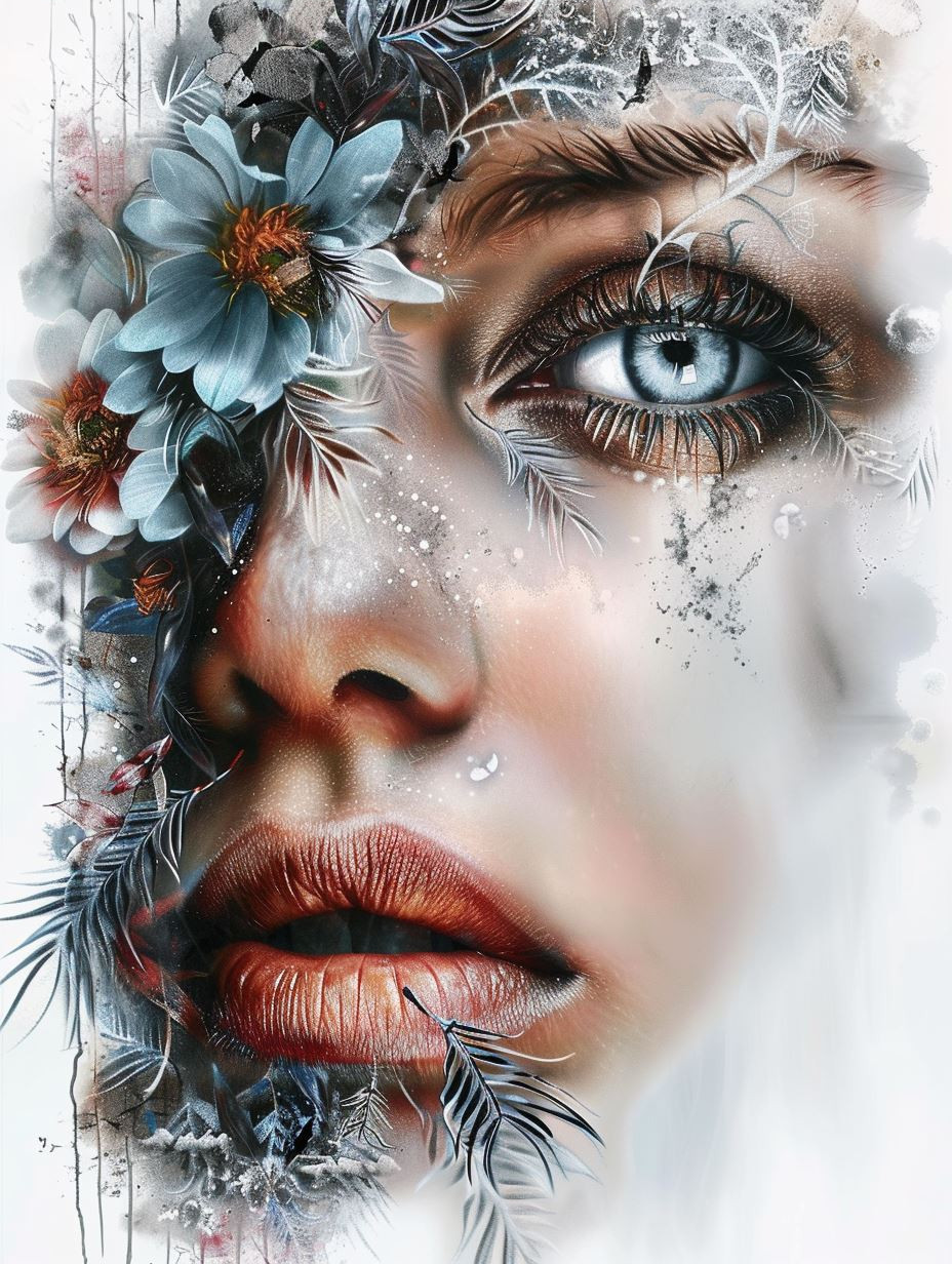Fragmented Beauty Through Frozen Glass - Image 3