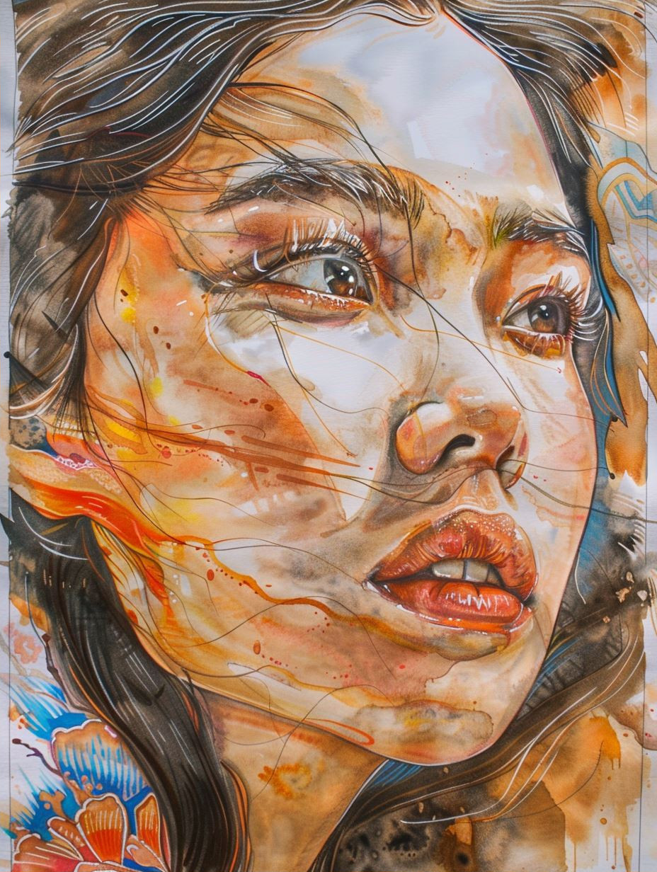 Ethereal Warmth Expressive Portraiture - Image 2