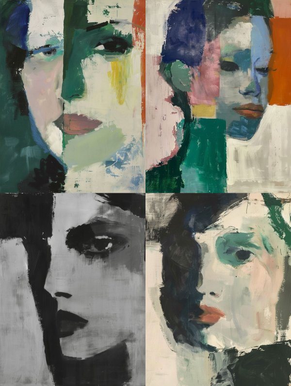 Fragmented Gaze in Abstract Color