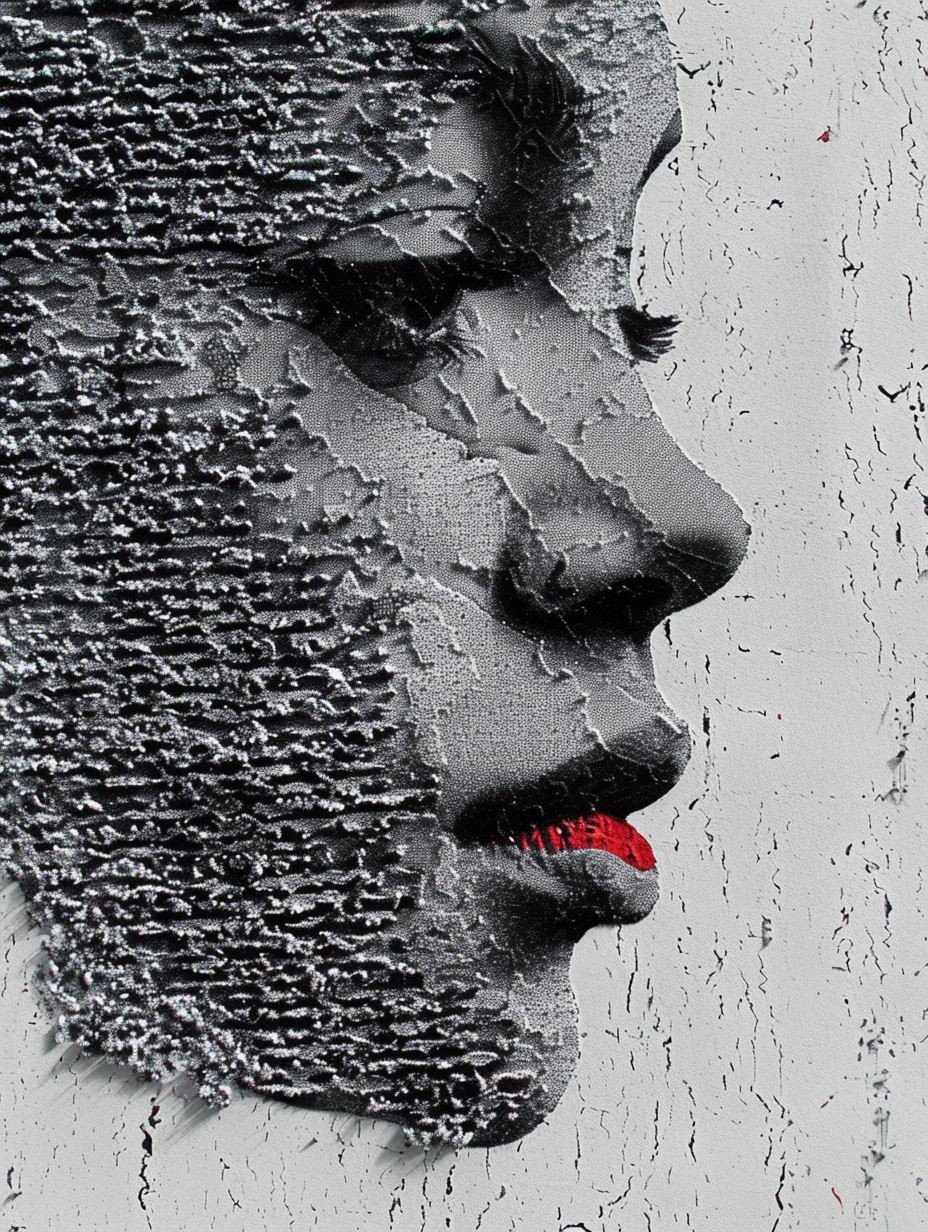 Intricate Stippled Portrait in Ink - Image 4