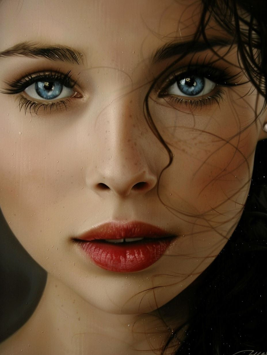 Ethereal Gazes: A Study in Blue Eyes - Image 1