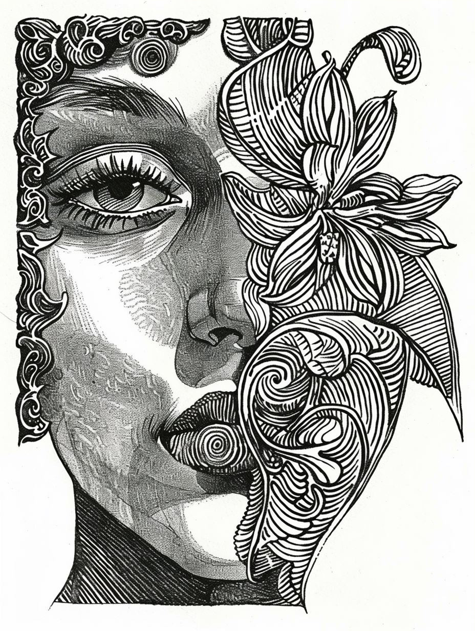 Fragmented Charcoal Portrait Studies - Image 3
