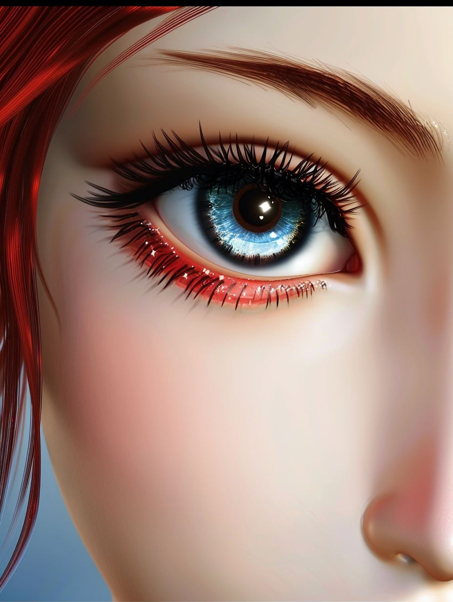 Digital Art Portraits of Stylized Female Faces - Image 1