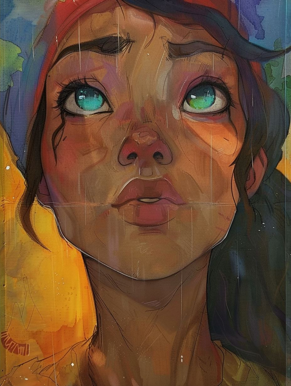 Ethereal Gazes: A Digital Portrait Study - Image 2