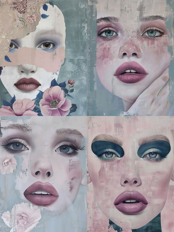 Fragmented Beauty: A Surrealist Portrait Study