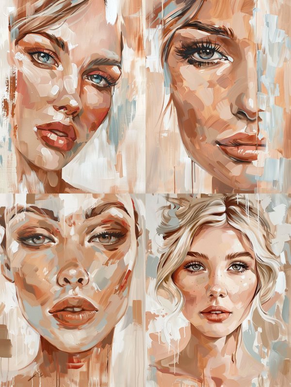 Ethereal Impressionist Female Portraits