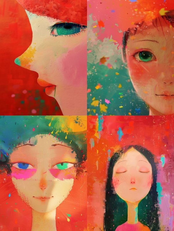 Vibrant Spectrum of Ethereal Portraits
