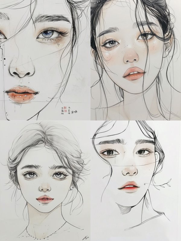Ethereal Gaze: A Study of Feminine Grace