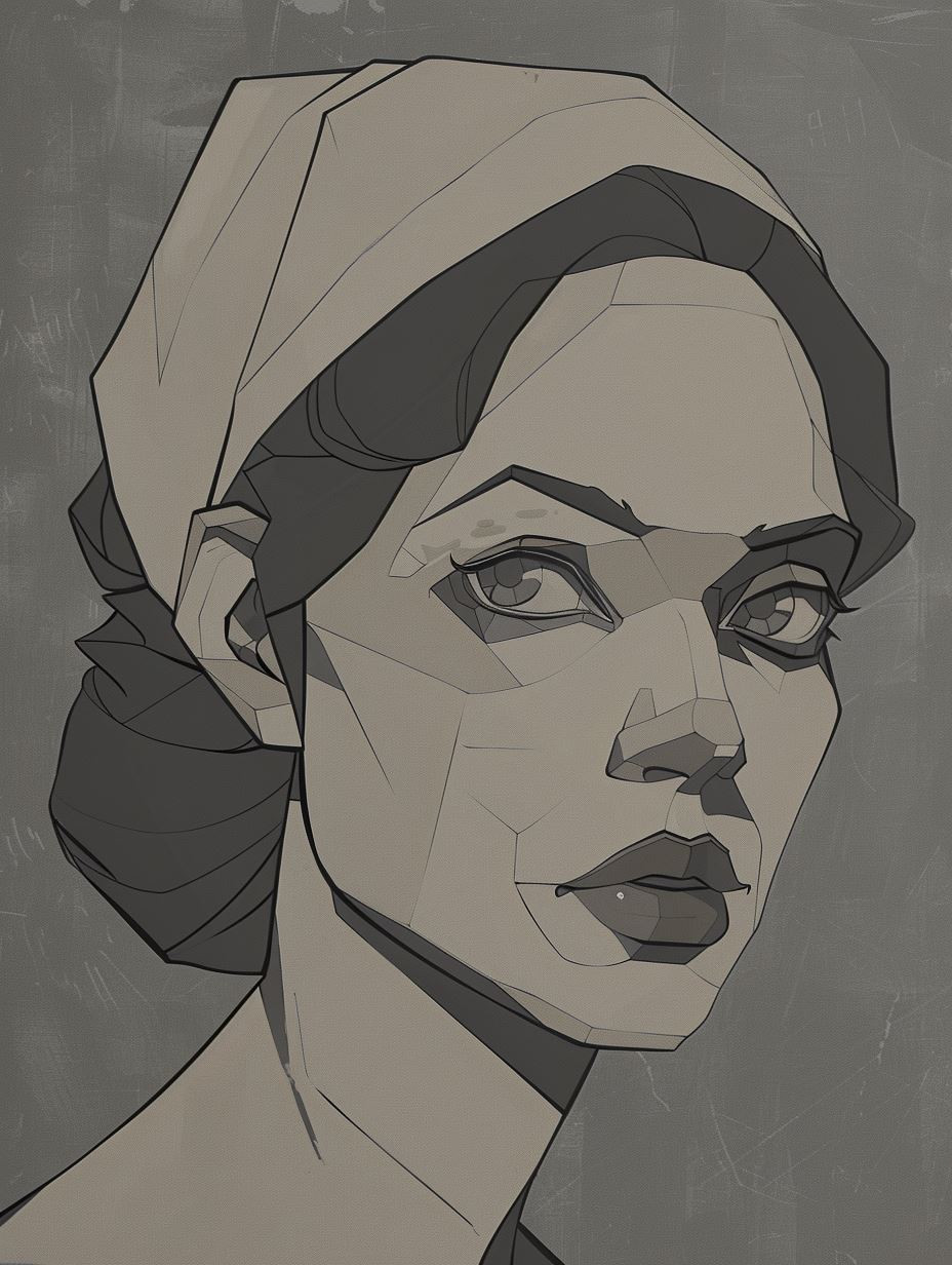 Monochrome Geometric Portrait Studies - Image 3