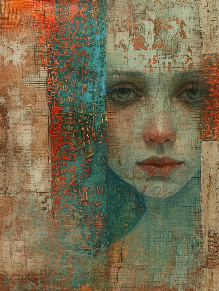 Fragmented Soul in Teal Rust - Image 1