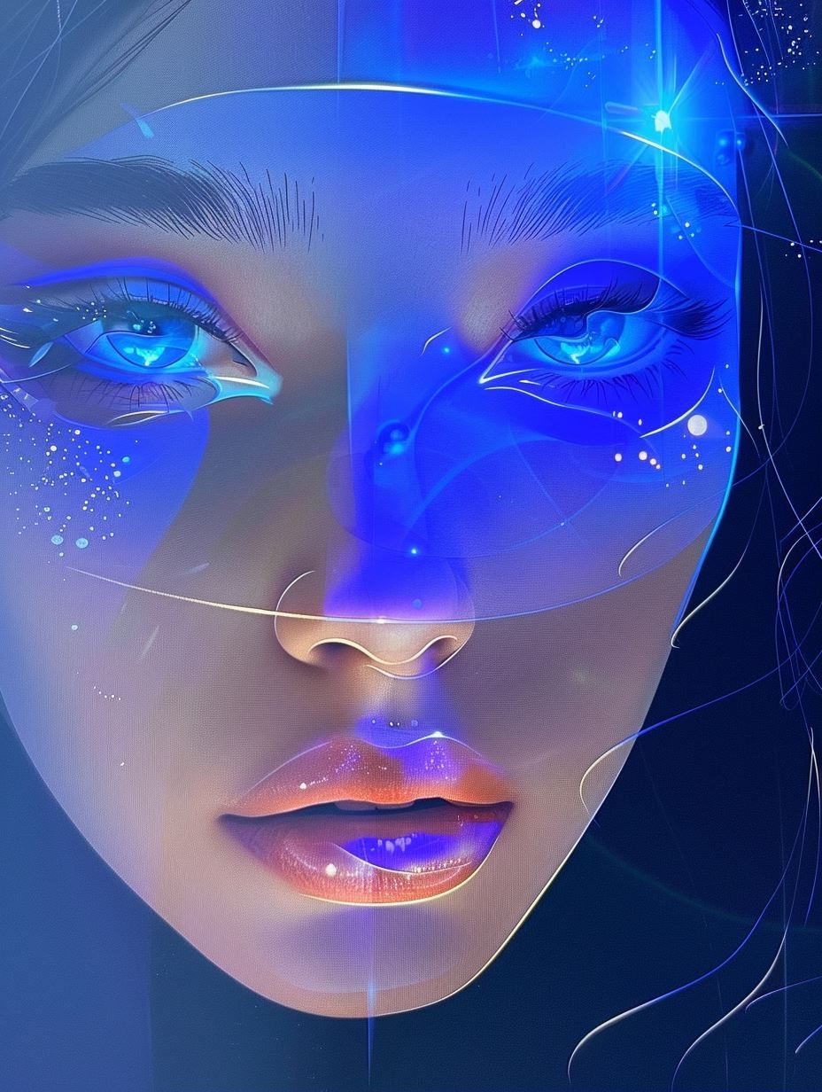 Neon Dreams: Digital Ethereal Portraits - Image 1