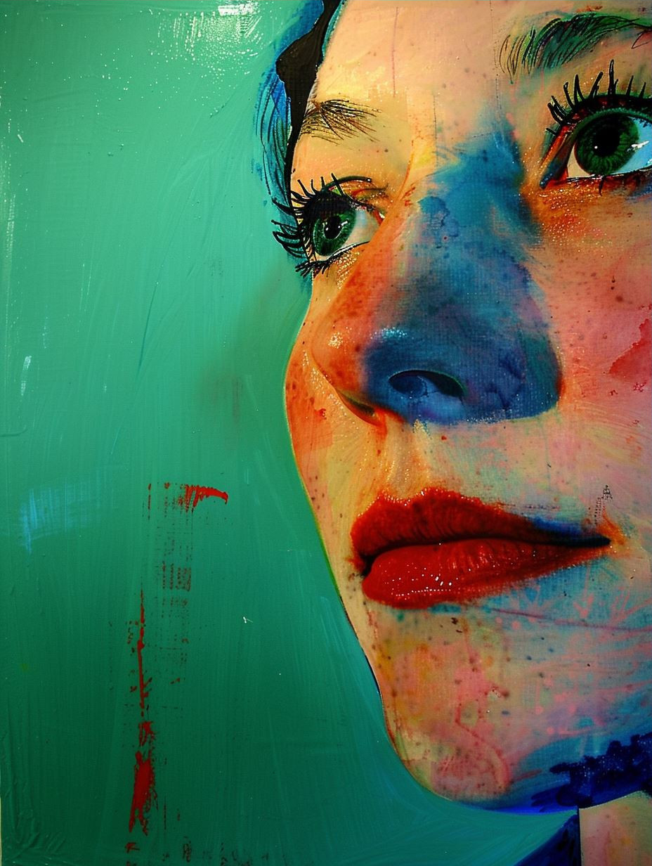 Neon Shadow Portrait Study - Image 3